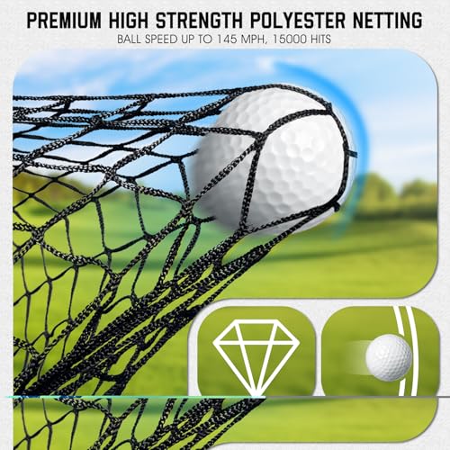 Golf Net with Target Pocket, 20ft/15ft/10ft Golf Practice Net, Heavy-Duty Multi Sports Netting Barrier, Golf Hitting Net for Golfer Garages Backyard Driving Swing Chipping, Indoor Outdoor Use - size: 20ftx10ft