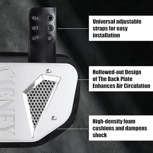 Cienfy Football Back Plate for High-Impact Protection, Universal Football Backplate for Shoulder Pads, for Youth and Adult - size: Youth, style: Silver