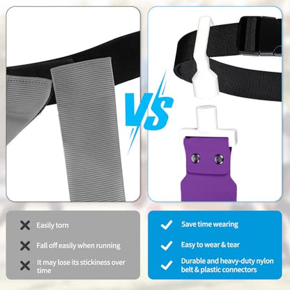 Flag Football Belts, 14 Player Adjustable Flag Football Set with 28 Flags for Youths Adults - Fits Up to 22-46" Waist - color: White, Purple