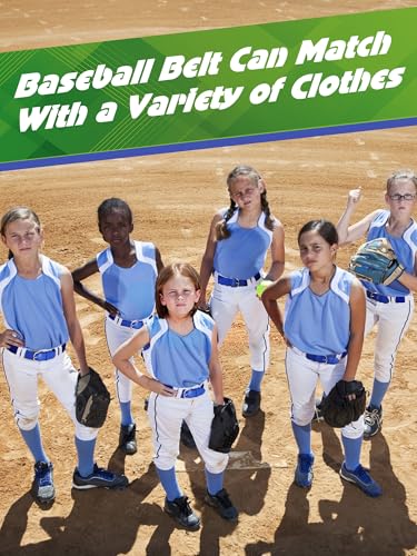12 Pieces Baseball Belts Bulk Softball Belts Packs Leather Belt Adjustable Softball Belt Stretch Sports - color: Blue, size: Adult Size