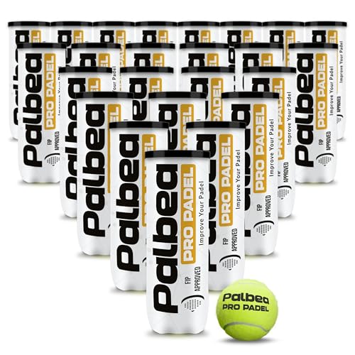 Palbea PRO Padel Balls. 6/12/24 Tubes of 3 Padel Tennis Balls FIP Approved. Paddle Balls Made of HV Felt for Training and Tournament. Suitable for Any Surface or Sites. - style: 1 Carton x 24 Tubes