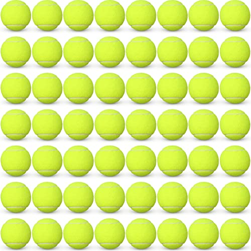 Vinsot 48 Pcs Standard Pressure Tennis Balls Bulk, Training Tennis Balls Practice for Player Beginner Training Sports Ball, 2.5 Inch - color: yellow