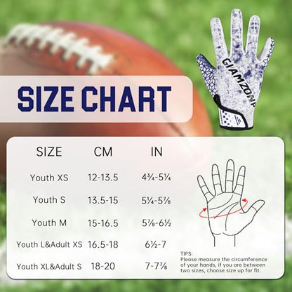 AIGEVTURE Youth Football Gloves Snug Fit Junior Boys Girls