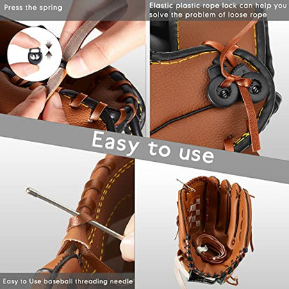 Glove Relacing Kit for Baseball or Softball Mitts Baseball Care Kit Include 2 Strips 78.74 inch Lace Drawstring Threader 4 Glove Locks 5 Lacing Tools with Box