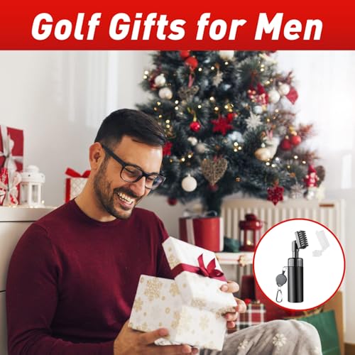 Golf Club Cleaner Brush, Golf Water Brush with Spray Bottle Holds 5 Ounces of Water, Golf Club Cleaning Kit - with Cover & Retractable Clip, Essential Golf Accessories for Men, Best Golf Gifts for Men