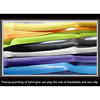 4PCS Tennis/Badminton Racket Grips, Badminton Hand Glue Outdoor Anti-Slip Badminton Tennis Racket Handle Grip Bands Tape, Wrap Your Racquet for High Performance - color: yellow