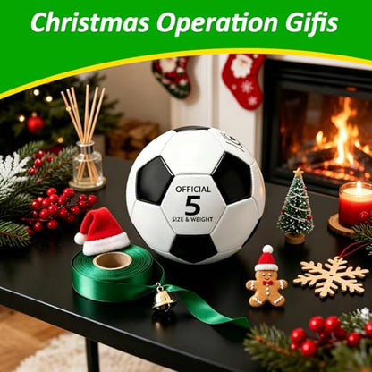 NICEMOVIC Deflated Soccer Balls Size 5 Bulk with Pumps, Operation Christmas Bulk Items for Adults Donation Charity Train Practice Game, Deflated Soccer Balls with Pump Needles Set - size: 24 Pack