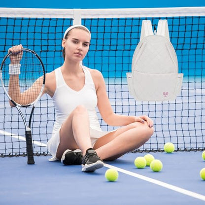 Tennis Bags for Women, Tennis Backpack Pickleball Racket Bags,Water-Resistant Sling Tote Padel Bag for Pickleball Tennis Badminton, Cute Gifts for Women Girl, Duffle Bag Gym Travel
