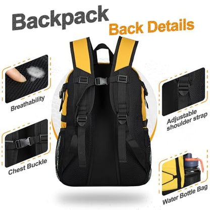 Goloni Soccer Backpack,Basketball Backpack with Ball Compartment & Shoe Compartment,Backpack for Basketball,Soccer - color: orange