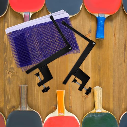 Portable Table Tennis Net Post Set with Elastic Mesh Easy Setup Retractable Tennis Net for Indoor and Outdoor Pingpong Game Accessories