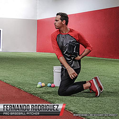 PowerNet Weighted Ball, Baseball Training Equipment for Improving Throwing Velocity and Strength for Pitching, Training Balls Sold Individually, 3 oz - 12 oz