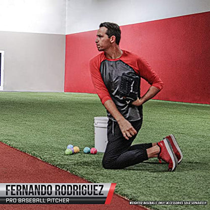 PowerNet Weighted Ball, Baseball Training Equipment for Improving Throwing Velocity and Strength for Pitching, Training Balls Sold Individually, 3 oz - 12 oz