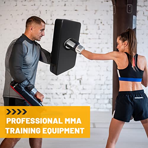 Dunzy Sports Blocking Pads 24 x 16 Inch Training Kick Pad Standard Basketball Contact Pad with Handles for Soccer Football Hockey Martial Arts MMA Karate Kickboxing Lacrosse Practice, Black