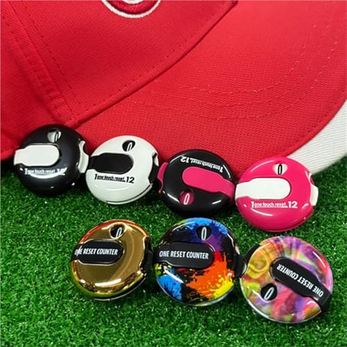 Golf Stroke Counter 7 Pcs Golf Stroke Counter Mini Portable Easy Reset Up to 12 Strokes Score Black White Red Drop Ship