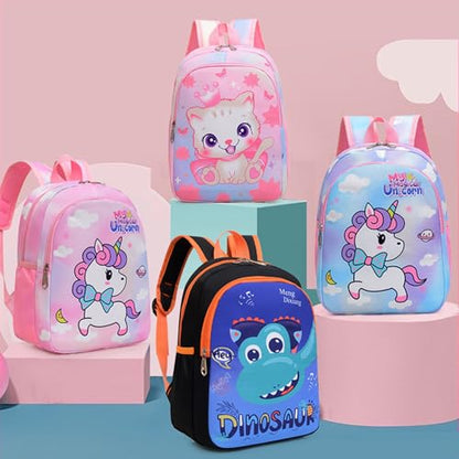CHERUBIC Kids Toddler Cute Backpack Little Cartoon Travel Lightweight Bag Daypack For 3 Girls Boys (Cat Pink) - color: Cat Pink, size: Small-12"H