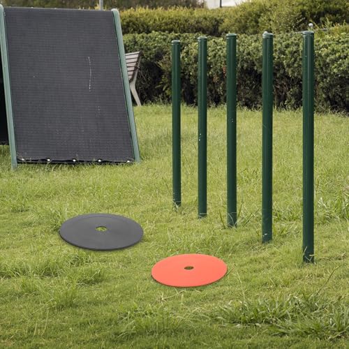 FUOYLOO 5pcs Soccer Marker Plates Football Training Sign Discs Multi-Color Flat Plastic Agility Markers Non-Slip for Soccer Field Drills and Exercise Training