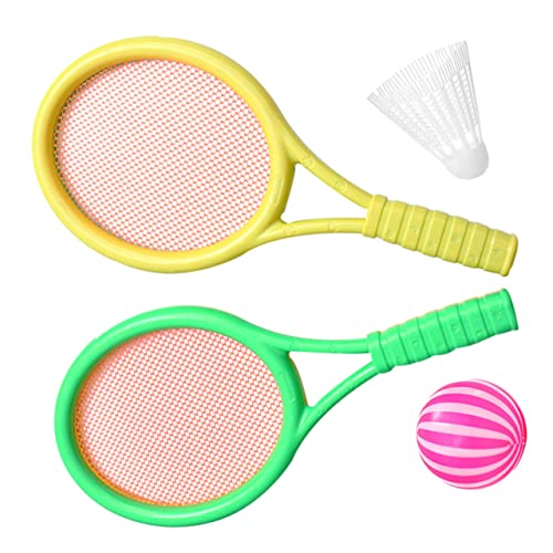 UKCOCO 2pcs Boys and Girls Tennis Racket Set Plastic Tennis Rackets for Boys Girls Outdoor Play Random