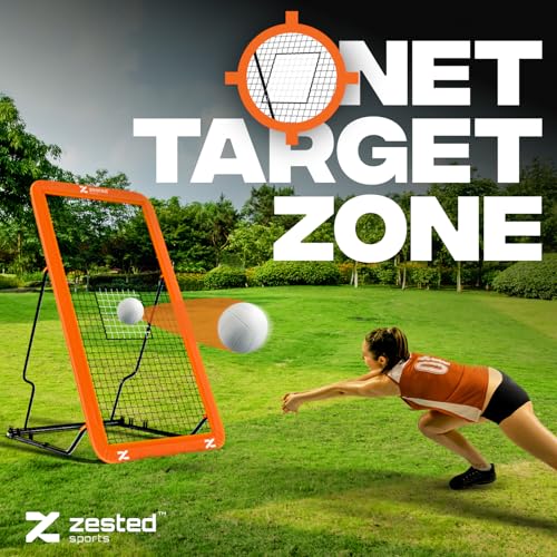 7x4 FT Multi-Sport Rebounder Net – Adjustable Training Net for Volleyball, Lacrosse, Baseball & Soccer – Heavy-Duty Steel Frame, High-Tension Net & Carry Bag for Indoor/Outdoor Practice