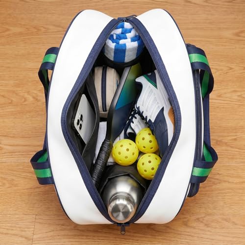 Personalized Pickleball Bag for Women, Custom Pickle ball Tote Bag with Paddle Holder, Large Spacious Shoulder Bag, Add Name Logo Monogram or Design, Pickleball Gifts for Players