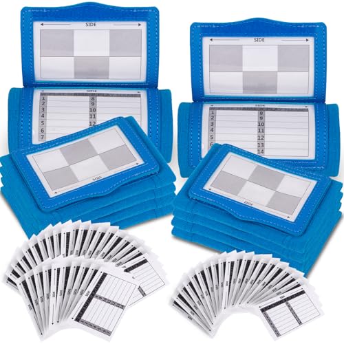 Football Wristbands with 5 Playbook Cards, Clear PVC Windows Wristbands Sports for Youth & Adults, 5on5 Flag Football Wrist Bands, QB Arm Bands for Quarterback, Catcher, Referee - color: Blue, size: 10 Pack