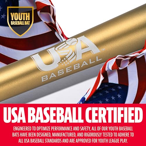 Franklin Sports Youth Baseball Bat - Heist Kids Baseball Bats for Ages 8-12 - 2 5/8" Inch Big Barrel Kids Metal Bat - Youth Drop -9 + -10 Aluminum Bats - USA Baseball - 26" to 30" Bats - color: Black, size: 29"/20 oz