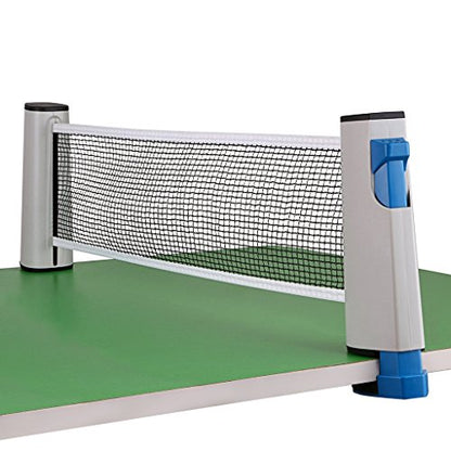 Hipiwe Retractable Table Tennis Net Replacement, Ping Pong Net and Post with PVC Storage Bag, 6 Feet(1.8M, Fits Tables Up to 2.0 inch 5.0 cm - color: White