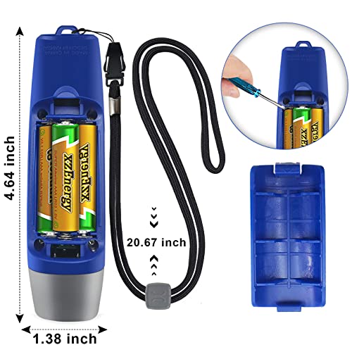 ANIZR Electronic Whistles with Lanyard,Adjustable 3 Tone & 3 High Volume Hand Emergency Whistle Basketball Referee Whistle for Coach,Teacher,Police,Outdoor Camping Boating Hiking(with Battery) - color: Blue-2pcs