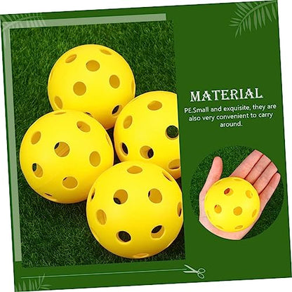 KOMBIUDA Golf for Golfing Training Golfing Hollow-Out Balls Golfing Training Balls Practice Balls Indoor Balls - color: Yellow