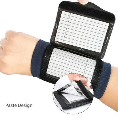 Football Wrist Card Holder Wristband Quarterback Play Wristbands for Teen Adult Flag and Tackle Quarterback Gear - color: Blue