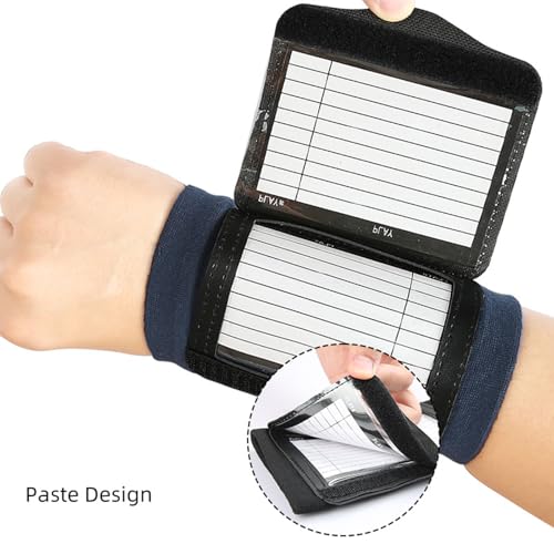 Football Wrist Card Holder Wristband Football Quarterback Play Wristbands for Teen Adult Flag and Tackle Football