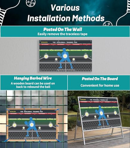 Pickleball Training Pad, Practice Pickleball Dink Skill and Training Aid Equipment for Indoor and Outdoor Training Court