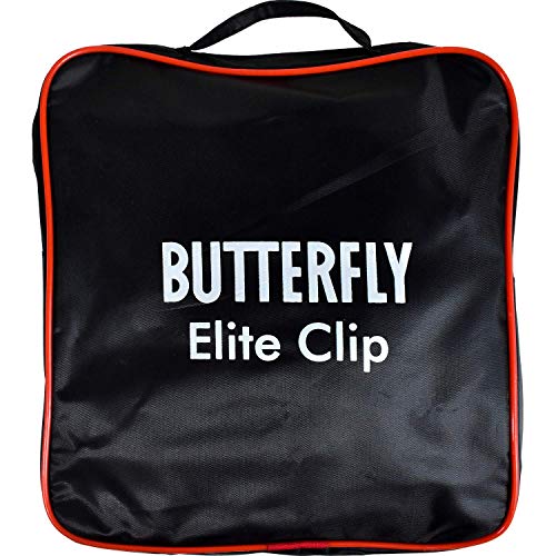 Butterfly Elite Table Tennis Table Clip Net Set – Replacement Net Set for Table Tennis Tables – Net Set Includes All The Necessary Parts to Replace an Old Net, Black (ELCLNS)