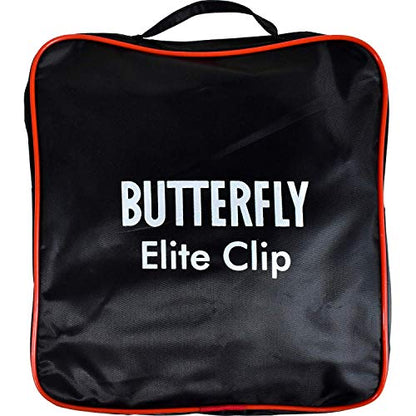 Butterfly Elite Table Tennis Table Clip Net Set – Replacement Net Set for Table Tennis Tables – Net Set Includes All The Necessary Parts to Replace an Old Net, Black (ELCLNS)