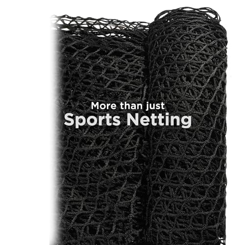 Practice Golf Nets - Ideal for Golf, Hockey, Baseball - Sports Netting, Impact Equipment - Perfect for Backyard Driving, Chipping, Hitting, Pitching Simulators - size: 15x25 Feet, style: Black