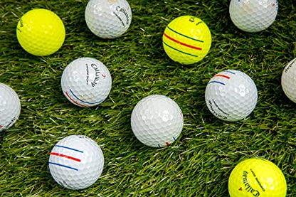 Clean Green Golf Balls 24 Recycled Used Golf Balls for Callaway ERC Triple Track Golf Ball Bulk Mix - Cheap Golf Balls Good Condition - includes for Callaway Golf Balls for Men and Mesh Carrying Bag