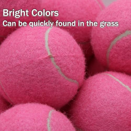 SHYUJAJIE Tennis Balls, 6 Pack Training Tennis Balls,High Elasticity Practice Balls for Beginner, Playing Balls for Dogs - color: Pink
