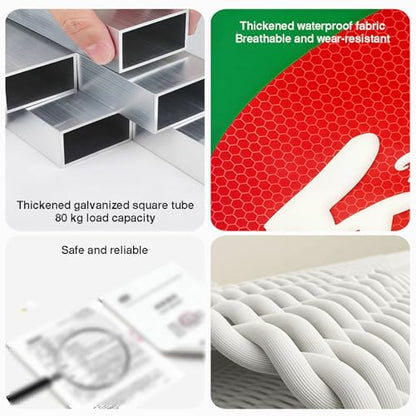The Movable Ping Pong Ball Baffle,Foldable Table Tennis Baffle - Portable Removable Cloth Divider for Indoor Outdoor Use, Galvanized Steel Frame, Ping Pong Field Surround Block，（6 Pieces） - size: 6 pieces