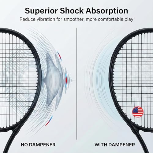 American Flag Tennis Racket Dampener: Silicone Tennis Vibration Shock Absorbers - USA Patriotic Racquet Damper for Sporter, Tennis Accessories (10 Pack)