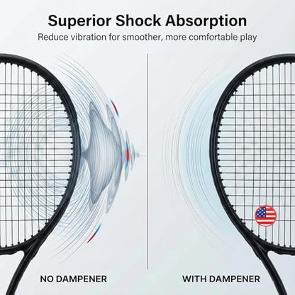 American Flag Tennis Racket Dampener: Silicone Tennis Vibration Shock Absorbers - USA Patriotic Racquet Damper for Sporter, Tennis Accessories (10 Pack)