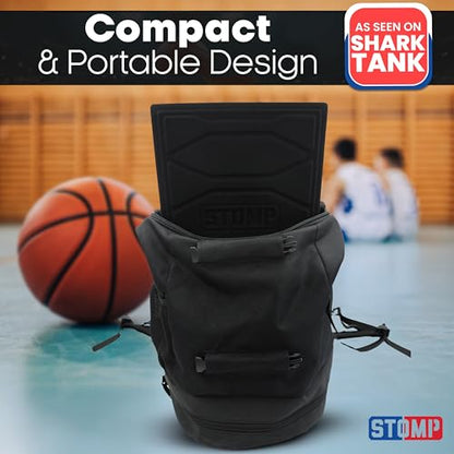 STOMP Athletics: Reusable Mini Traction Mat (As Seen on Shark Tank) for Volleyball & Basketball Shoes - Alternative for Basketball Sticky Mats - Non-Slip Shoe Cleaning Pad - 11"x15" - color: Black