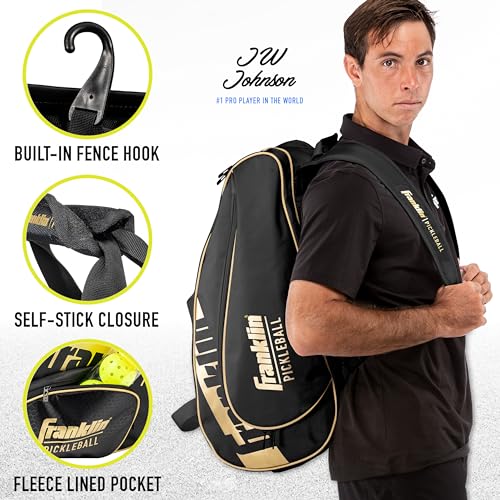 Franklin Sports Pro Series Paddle Bag - color: Black/Gold
