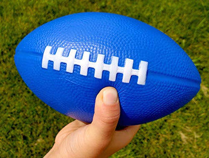 Foam Kids Football - 7.25' Small, Soft Football - Toddler Mini 3 Pack - color: 1-Red, 1-White, 1-Blue