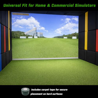 DCQ Golf Simulator Turf Flooring, Golf Mat for Indoor, Golf Simulator Accessories, Putting Turf - style: 12 x 6 ft