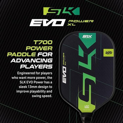 2025 SLK Evo Power XL Pickleball Paddle Bundle | 2 x Citron Paddles + 12 Pack Pickleballs