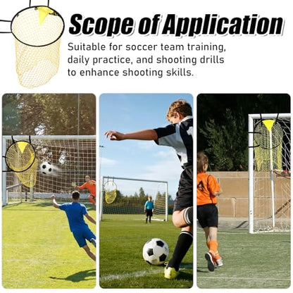 Soccer Training Net Corner, Top Bins Soccer Goal Target, Soccer Train Goal for Passing, Shooting, Accuracy Practice Equipment, Easy to Attach and Detach