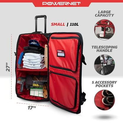 PowerNet Baseball Bag, Travel Bag for Softball Baseball Accessories & Gear, Fits Glove, Bat, Helmet, Batting Gloves & Catchers Gear