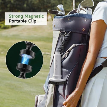 SOMORA Pro Golf Club Cleaner Water Brush - White Elephant Gifts for Adults, Golf Bag Accessories Golf Gifts for Men Dad Father's Day, Magnetic Golf Club Brush Groove Cleaner, Christmas Mens Gifts
