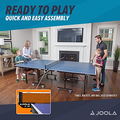JOOLA WM Professional Table Tennis Net and Post Set - ITTF Tournament Approved - 72in Regulation Ping Pong Net with Screw On Clamp Attachment