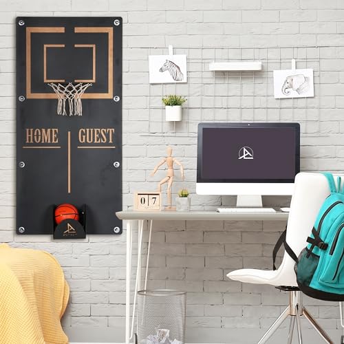 Archtwain Basketball Hoop Metal Wall Decor, Wall Mounted Game Room Office Playroom Wall Art, Metal Wall Art, Office Decor, Extraordinary Gift (Craft, Large)