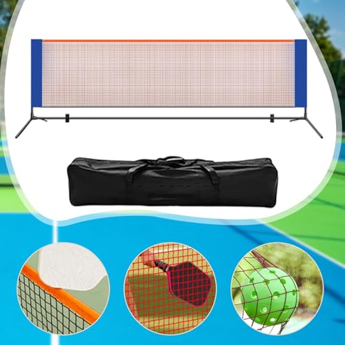 Generic Pickleball Net Portable Pickleball Net for Driveways Pickleball Net System with Metal Frame Includes Carrying Bag and Easy Assembly Made of Po - size: 4.2m